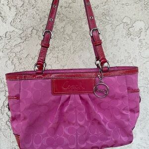 Coach Fuchsia Signature Shoulder Bag